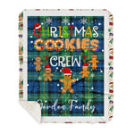 Personalized Gift Tartan Plaid Blanket Clan Gordon Ancient With Christmas Cookie Baking Crew Christmas Gift Sherpa Blanket, tartan sherpa blanket,buffalo plaid sherpa blanket,christmas sherpa blanket,Christmas Throw Blanket,green plaid sherpa blanket,green sherpa blanket