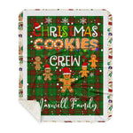 Personalized Gift Tartan Plaid Blanket Clan Maxwell Hunting With Christmas Cookie Baking Crew Christmas Gift Sherpa Blanket, tartan sherpa blanket,buffalo plaid sherpa blanket,christmas sherpa blanket,Christmas Throw Blanket,green plaid sherpa blanket,green sherpa blanket