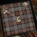 To My Beautiful Soulmate Necklace In Your Eyes I Have Found My Home Clan Cameron Of Erracht Weathered Tartan Wishbone Dancing Necklace
