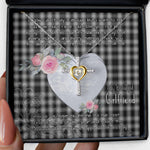Gift For My Beautiful Girlfriend Necklace Valentine Necklace Clan MacPhee Black Tartan Cross Dancing Necklace Scottish Tartan Jewelry