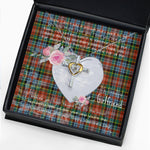 Gift For My Beautiful Girlfriend Necklace Valentine Necklace Clan Caledonia Tartan Cross Dancing Necklace Scottish Tartan Jewelry