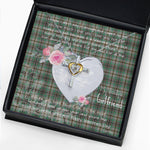 Gift For My Beautiful Girlfriend Necklace Valentine Necklace Clan Craig Tartan Cross Dancing Necklace Scottish Tartan Jewelry