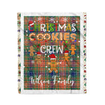Personalized Gift Tartan Plaid Blanket Clan Wilson With Christmas Cookie Baking Crew Christmas Gift Blanket, Plaid Blanket, Christmas Fleece Blanket, Christmas Blanket, Tartan Blanket, Scottish Blanket, Scotland Blanket, Family Name Blanket, Custom Blanket, Personalized Blanket