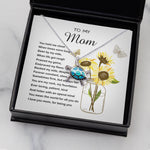 Opal Turtle Necklace - Mom Necklace Gift - To My Mom - You Mean The World For All You Do Mother's Day Necklace