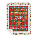Personalized Gift Tartan Plaid Blanket Clan MacLaine of Loch Buie With Christmas Cookie Baking Crew Christmas Gift Sherpa Blanket, tartan sherpa blanket,buffalo plaid sherpa blanket,christmas sherpa blanket,Christmas Throw Blanket,green plaid sherpa blanket,green sherpa blanket