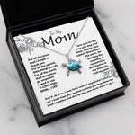 Opal Turtle Necklace - Mom Necklace -To My Mom - I Need To Say I Love You, Mom... I Do - Mother's Day Gift