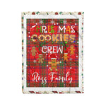 Personalized Gift Tartan Plaid Blanket Clan Ross With Christmas Cookie Baking Crew Christmas Gift Blanket, Plaid Blanket, Christmas Fleece Blanket, Christmas Blanket, Tartan Blanket, Scottish Blanket, Scotland Blanket, Family Name Blanket, Custom Blanket, Personalized Blanket