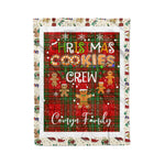 Personalized Gift Tartan Plaid Blanket Clan Comyn Red With Christmas Cookie Baking Crew Christmas Gift Blanket, Plaid Blanket, Christmas Fleece Blanket, Christmas Blanket, Tartan Blanket, Scottish Blanket, Scotland Blanket, Family Name Blanket, Custom Blanket, Personalized Blanket