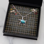 Sea Turtle Necklace To My Beautiful Soulmate Necklace In Your Eyes I Have Found My Home Clan MacKenzie Weathered Tartan Blue Turtle Necklace