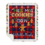 Personalized Gift Tartan Plaid Blanket Clan MacLachlan With Christmas Cookie Baking Crew Christmas Gift Sherpa Blanket, tartan sherpa blanket,buffalo plaid sherpa blanket,christmas sherpa blanket,Christmas Throw Blanket,green plaid sherpa blanket,green sherpa blanket