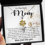 Sunflower Pendant Necklace - Mom Necklace, Best Mother's Day Gift - To My Mom Best Necklace