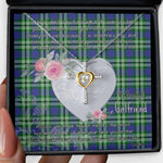 Gift For My Beautiful Girlfriend Necklace Valentine Necklace Clan Haliburton Tartan Cross Dancing Necklace Scottish Tartan Jewelry