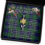 To My Beautiful Soulmate Sunflower Necklace In Your Eyes I Have Found My Home Clan MacCallum Tartan Jewelry For Girlfriend, Tartan Sunflower Pendant Necklace, Scottish Tartan Jewelry, valentine necklace, necklace girlfriend, necklace for wife, cute necklaces for girlfriend, jewelry for girlfriend, to my soulmate necklace, to my future wife necklace