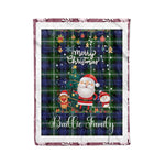 Personalized Gift Tartan Plaid Blanket Clan Baillie With Funny Santa Snowman Reindeer Merry Christmas Fleece Blanket, Home Living Room, Plaid Blanket, Tartan Blanket, Scottish Blanket, Buffalo fleece blanket, Christmas Blanket
