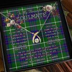 To My Beautiful Soulmate Necklace In Your Eyes I Have Found My Home Clan MacIntyre Hunting Modern Tartan Wishbone Dancing Necklace
