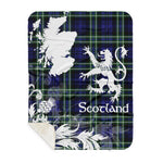 Sherpa Blanket - Tartan Blanket Thistle and Lion Scottish Clan Arbuthnot Plaid Blanket, plaid sherpa blanket queen,purple sherpa blanket,queen sherpa blanket,queen size sherpa blanket,red sherpa blanket,scottish tartan blankets,sherpa blanket,sherpa christmas blanket