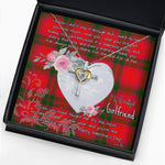 Gift For My Beautiful Girlfriend Necklace Valentine Necklace Clan MacNab Tartan Cross Dancing Necklace Scottish Tartan Jewelry