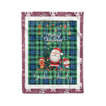 Personalized Gift Tartan Plaid Blanket Clan Graham Of Montrose Ancient With Funny Santa Snowman Reindeer Merry Christmas Fleece Blanket, Christmas Blanket, Plaid Blanket, Tartan Blanket,Scottish Blanket
