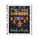 Personalized Gift Tartan Plaid Blanket Clan Urquhart With Christmas Cookie Baking Crew Christmas Gift Blanket, Plaid Blanket, Christmas Fleece Blanket, Christmas Blanket, Tartan Blanket, Scottish Blanket, Scotland Blanket, Family Name Blanket, Custom Blanket, Personalized Blanket