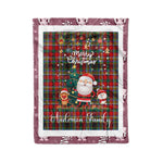 Personalized Gift Tartan Plaid Blanket Clan Anderson Of Arbrake With Funny Santa Snowman Reindeer Merry Christmas Fleece Blanket, Home Living Room, Plaid Blanket, Tartan Blanket, Scottish Blanket, Buffalo fleece blanket, Christmas Blanket