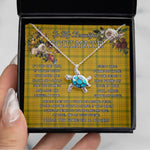 Sea Turtle Necklace To My Beautiful Soulmate Necklace In Your Eyes I Have Found My Home Clan Houston Tartan Blue Turtle Necklace, Valentine Necklace Gift for Girlfriend Clan Mitchell Ancient Tartan Sunflower Pendant Necklace, Scottish Tartan Jewelry, valentine necklace, necklace girlfriend, necklace for wife, cute necklaces for girlfriend, jewelry for girlfriend, to my soulmate necklace, to my future wife necklace
