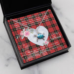 Sea Turtle Necklace Gift for My Beautiful Girlfriend Valentines Necklace Clan Aikenhead Tartan Blue Turtle Necklace