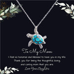 To My Mom Necklace -Mother's Day Gift For Mom From Son, Thank You Mom, Mother's Day Sea Turtle Necklace