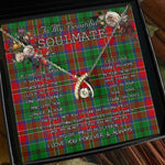 To My Beautiful Soulmate Necklace In Your Eyes I Have Found My Home Clan McCulloch Tartan Wishbone Dancing Necklace