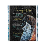 Scotstee Shop - Personalized Wife Lovers To My Wife Never Forget I Love You Fleece Blanket