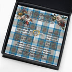 To My Beautiful Soulmate Necklace In Your Eyes I Have Found My Home Clan Stewart Muted Blue Tartan Cross Dancing Necklace