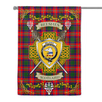 House Flag - Belshes Irish Shield Celtic Cross Tartan Garden Flag St Patrick's Day Garden Flag