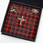 To My Beautiful Soulmate Necklace In Your Eyes I Have Found My Home Clan Cunningham Tartan Cross Dancing Necklace