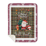 Personalized Gift Tartan Plaid Blanket Clan Scott Green Weathered With Funny Santa Snowman Reindeer Merry Christmas Gift Sherpa Blanket, blue plaid sherpa blanket,blue tartan sherpa blanket,Buchan,buffalo plaid sherpa blanket,christmas sherpa blanket,Christmas Throw Blanket