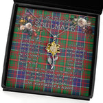 To My Beautiful Soulmate Sunflower Necklace In Your Eyes I Have Found My Home Clan Adam Ancient Tartan Jewelry For Girlfriend, Tartan Sunflower Pendant Necklace, Scottish Tartan Jewelry, valentine necklace, necklace girlfriend, necklace for wife, cute necklaces for girlfriend, jewelry for girlfriend, to my soulmate necklace, to my future wife necklace