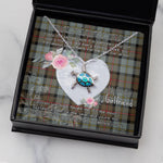 Sea Turtle Necklace Gift for My Beautiful Girlfriend Valentines Necklace Clan MacLeod Of Harris Weathered Tartan Blue Turtle Necklace