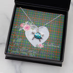 Sea Turtle Necklace Gift for My Beautiful Girlfriend Valentines Necklace Clan MacKintosh Hunting Tartan Blue Turtle Necklace