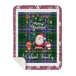 Personalized Gift Tartan Plaid Blanket Clan Wishart Hunting With Funny Santa Snowman Reindeer Merry Christmas Gift Sherpa Blanket, blue plaid sherpa blanket,blue tartan sherpa blanket,Buchan,buffalo plaid sherpa blanket,christmas sherpa blanket,Christmas Throw Blanket
