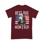 Scotstee Shop - Womens American Flag Best Dog Mom Ever Salukis USA 4th Of July Shirt