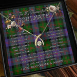 To My Beautiful Soulmate Necklace In Your Eyes I Have Found My Home Clan Blair Modern Tartan Wishbone Dancing Necklace