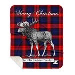 Scotstee Shop Plaid Tartan Blanket With Moose Clan MacLachlan Plaid Blanket, plaid blanket australia,plaid blanket canada,plaid christmas blanket,plaid fleece sherpa blanket,plaid sherpa blanket canada,plaid sherpa blanket lipstick,plaid sherpa blanket pink,plaid sherpa blanket queen