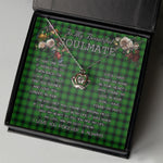To My Beautiful Soulmate Necklace In Your Eyes I Have Found My Home Clan MacArthur Hunting Tartan Crown Pendant Necklace