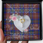 Gift For My Beautiful Girlfriend Necklace Valentine Necklace Clan Chisholm Hunting Modern Tartan Cross Dancing Necklace Scottish Tartan Jewelry