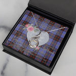 Rising Phoenix Necklace - Valentine Necklace Clan Rutherford Tartan Gift for Girlfriend, Gift for My Wife Rising Phoenix Necklace