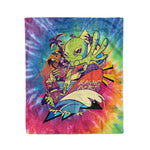 Scotstee Shop - Scotstee Shop Blanket Funny Alien Tie Dye One Hippie Rainbow Fleece Blanket