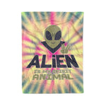 Scotstee Shop - Scotstee Shop Blanket Alien Is My Animal Spirit Tie Dye Hippie Fleece Blanket