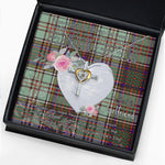 Gift For My Beautiful Girlfriend Necklace Valentine Necklace Clan MacAndrew Tartan Cross Dancing Necklace Scottish Tartan Jewelry