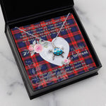 Sea Turtle Necklace Gift for My Beautiful Girlfriend Valentines Necklace Clan MacLachlan Tartan Blue Turtle Necklace