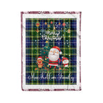 Personalized Gift Tartan Plaid Blanket Clan MacKellar With Funny Santa Snowman Reindeer Merry Christmas Fleece Blanket, Home Living Room, Plaid Blanket, Tartan Blanket, Scottish Blanket, Buffalo fleece blanket, Christmas Blanket