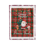 Personalized Gift Tartan Plaid Blanket Clan Princess Margaret With Funny Santa Snowman Reindeer Merry Christmas Fleece Blanket, Home Living Room, Plaid Blanket, Tartan Blanket, Scottish Blanket, Buffalo fleece blanket, Christmas Blanket-Recovered