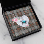Sea Turtle Necklace Gift for My Beautiful Girlfriend Valentines Necklace Clan MacRae Weathered Tartan Blue Turtle Necklace